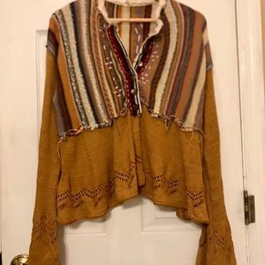 Free People Gorgeous Flare Sleeve Top